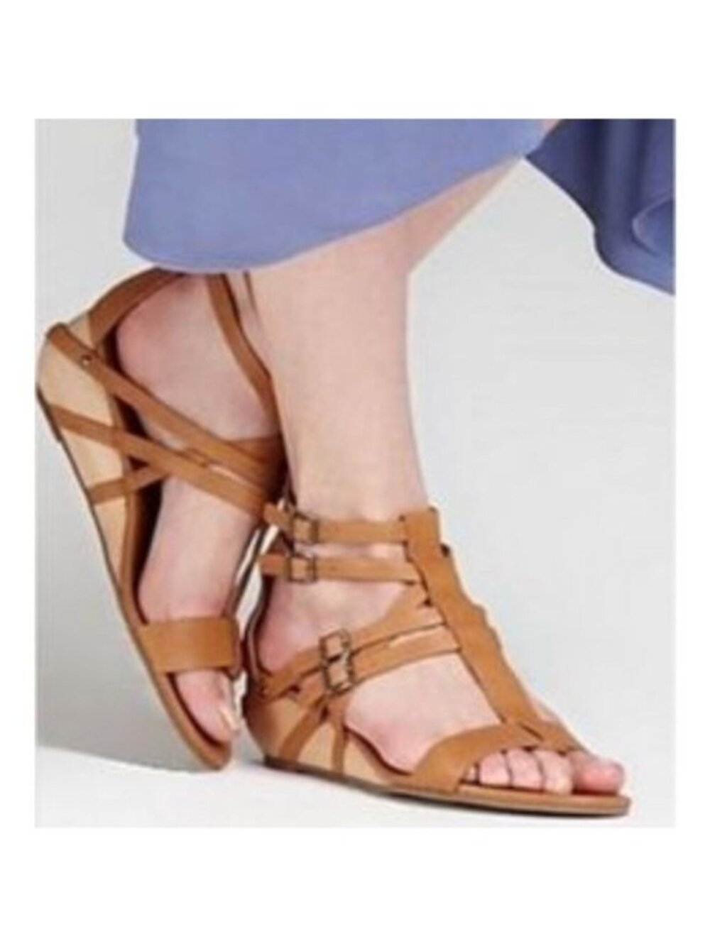 Elieen Fisher echo gladiator sandal in tan chestnut 5.5